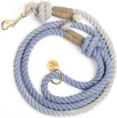 Light Blue Ombre Handmade Rope Leashes for Dogs Rope Dog Leash Rope Cute Dog Leash Braided Dog Leash Cotton Rope Leash for Medium Dogs Large Dogs 5FT